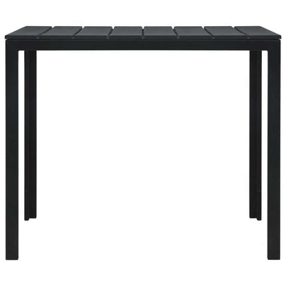 Coffee Table Black 78x78x74 cm HDPE Wood Look