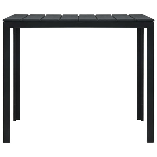 47882 vidaXL Coffee Table Black 78x78x74 cm HDPE Wood Look