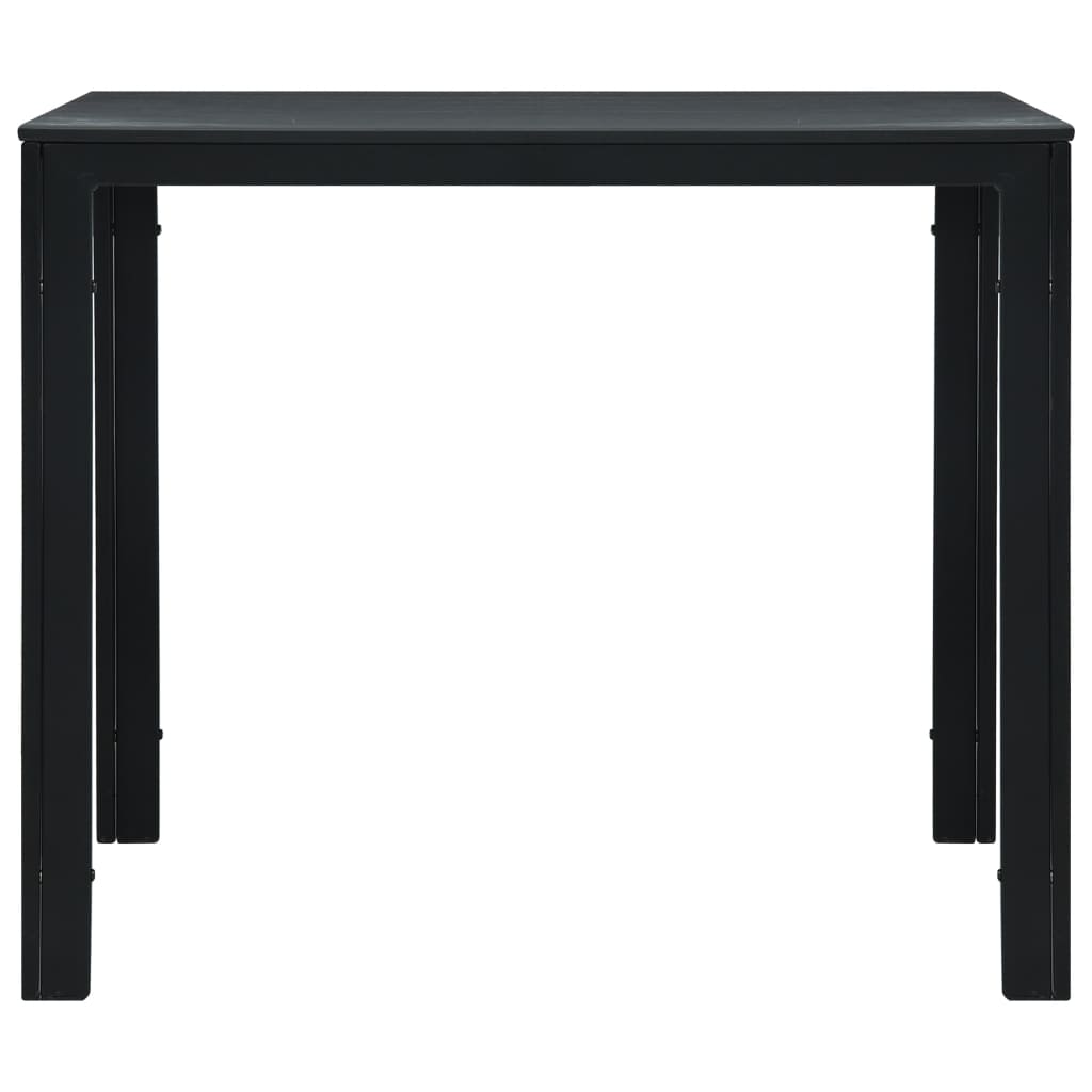 Coffee Table Black 78x78x74 cm HDPE Wood Look