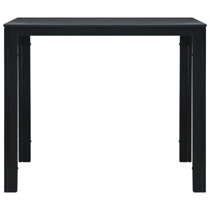 Coffee Table Black 78x78x74 cm HDPE Wood Look