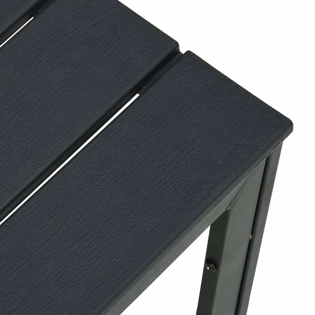 Coffee Table Black 78x78x74 cm HDPE Wood Look