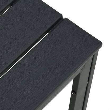 Coffee Table Black 78x78x74 cm HDPE Wood Look