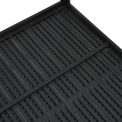 Coffee Table Black 78x78x74 cm HDPE Wood Look