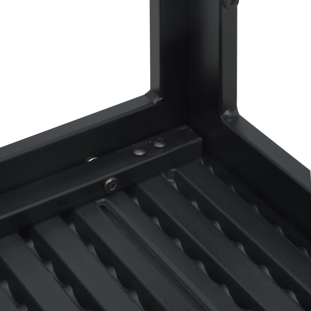 Coffee Table Black 78x78x74 cm HDPE Wood Look