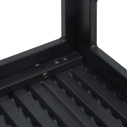 Coffee Table Black 78x78x74 cm HDPE Wood Look