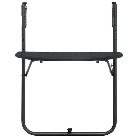 Balcony Table | Black | Plastic | 60x64x83.5 cm | Foldable