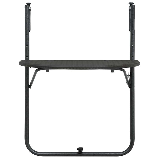 Balcony Table | Brown | Plastic, Steel | Medium | Foldable