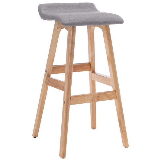 Bar Stool Light Grey Fabric