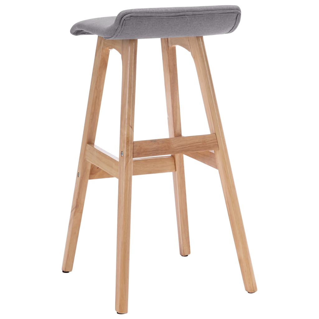 Bar Stool Light Grey Fabric