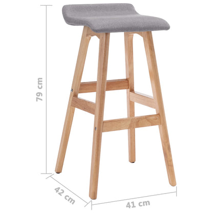 Bar Stool Light Grey Fabric