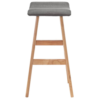 Bar Stools 2 pcs Dark Grey Fabric