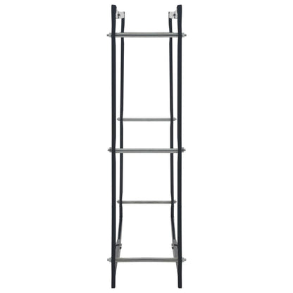 Firewood Rack Black 100x25x100 cm Steel