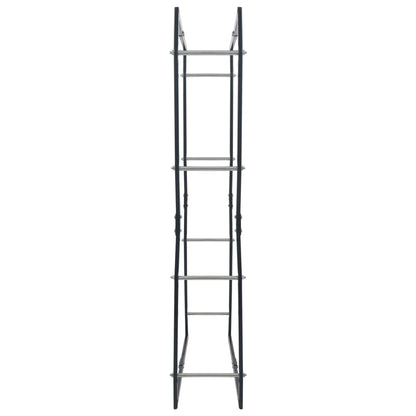 Firewood Rack Black 80x25x150 cm Steel