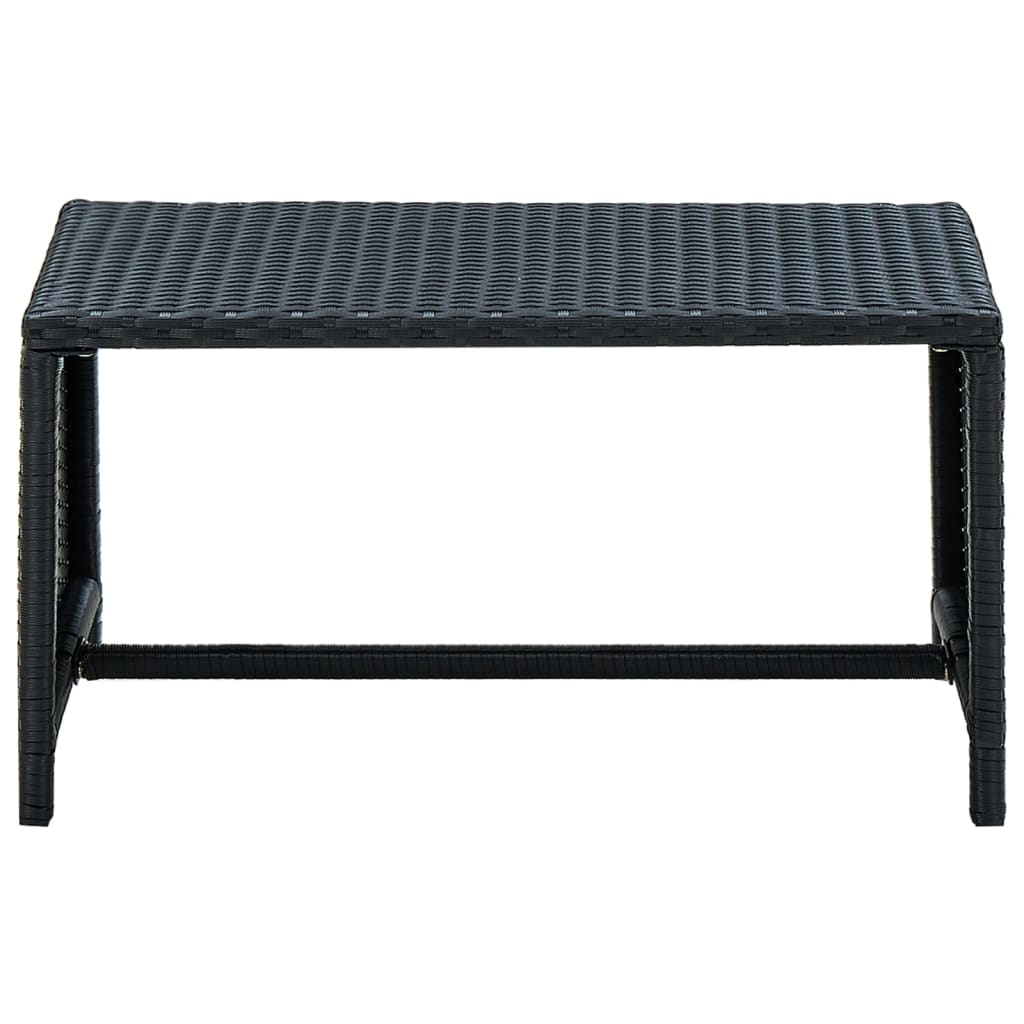 Coffee Table | Black | PE Rattan, powder-coated steel | 70x40x38 cm