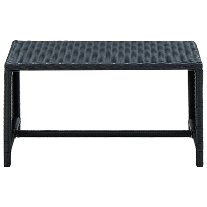 Coffee Table | Black | PE Rattan, powder-coated steel | 70x40x38 cm