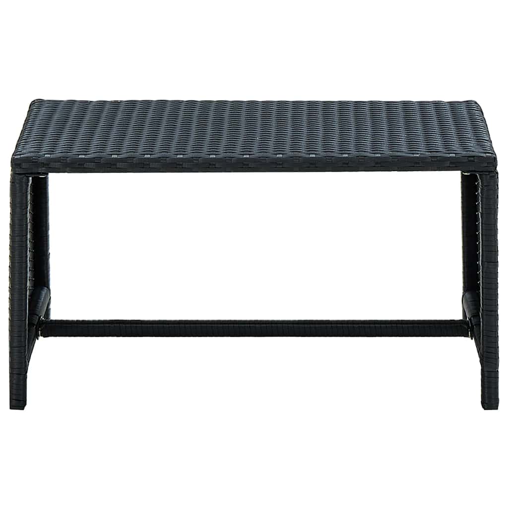 Coffee Table Black 70x40x38 cm Poly Rattan