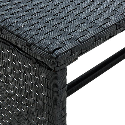 Coffee Table | Black | PE Rattan, powder-coated steel | 70x40x38 cm