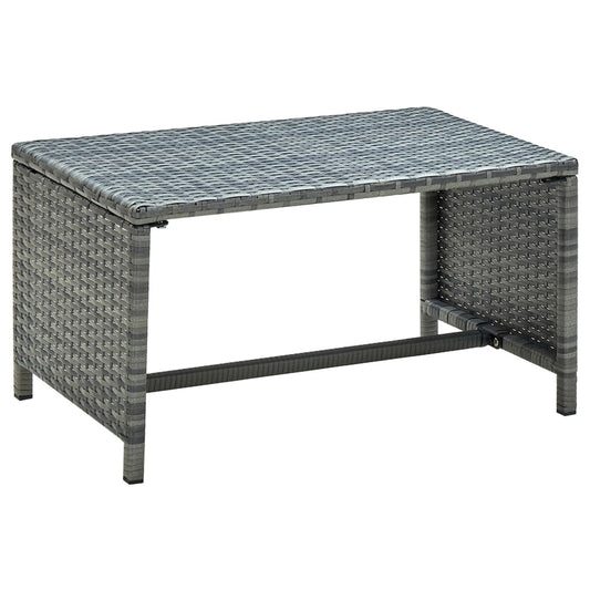 Coffee Table Anthracite 70x40x38 cm Poly Rattan