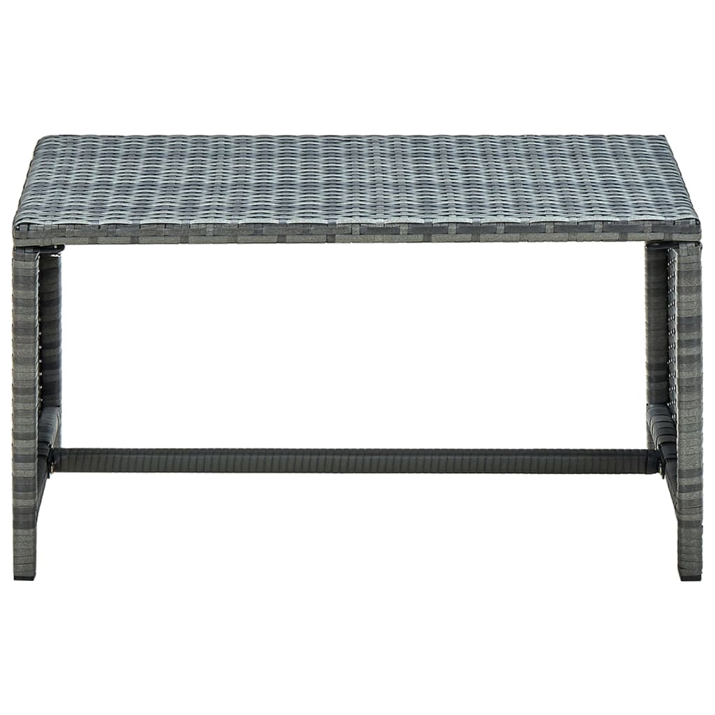 Coffee Table | Anthracite | Poly Rattan | 70 x 40 x 38 cm | Coffee Table