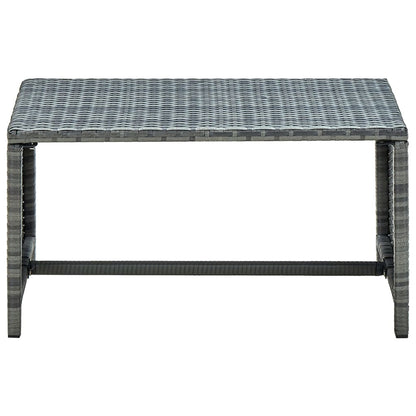 Coffee Table | Anthracite | Poly Rattan | 70 x 40 x 38 cm | Coffee Table
