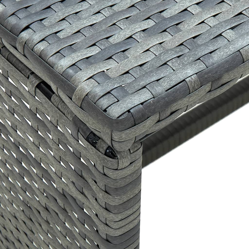 Coffee Table | Anthracite | Poly Rattan | 70 x 40 x 38 cm | Coffee Table