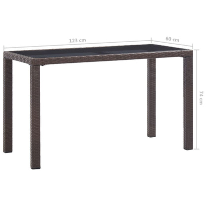 Outdoor Dining Table | Brown