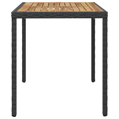 46450 vidaXL Garden Table Black and Brown 123x60x74 cm Solid Acacia Wood