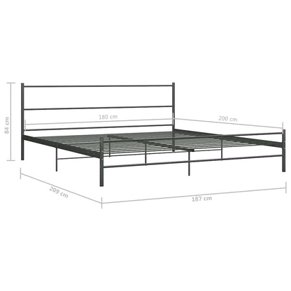 Bed Frame | Grey | Metal | Super King | Tough | Bed Frame | Rectangular