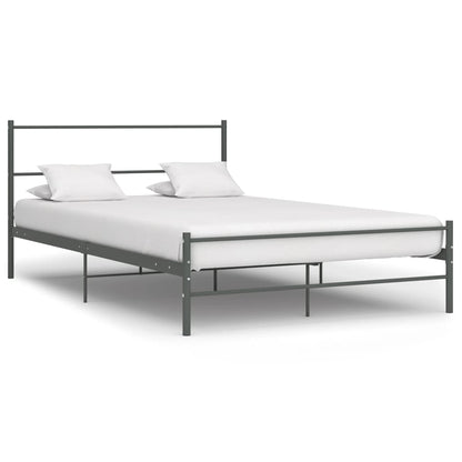 Bed Frame | Grey | Metal | Double | Durable | Bed Frame | Rectangular