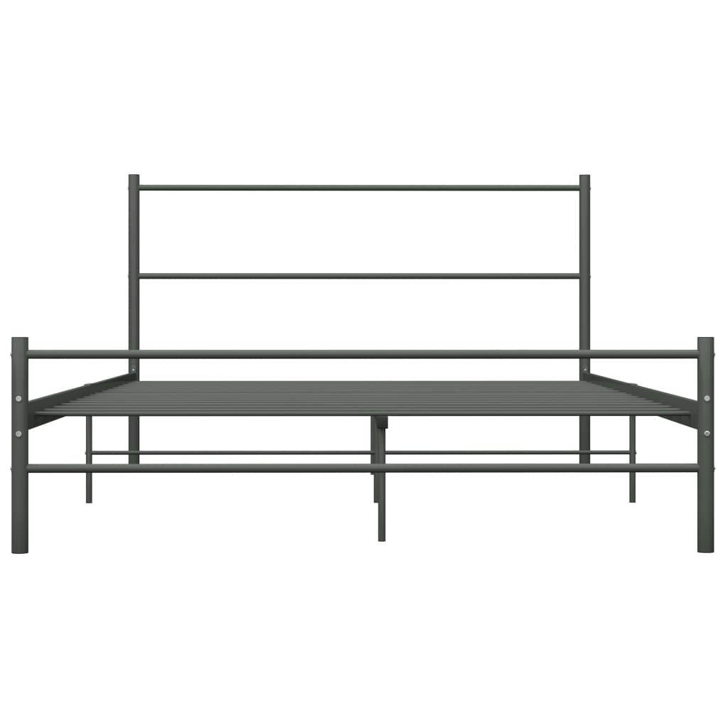 Bed Frame | Grey | Metal | Double | Durable | Bed Frame | Rectangular