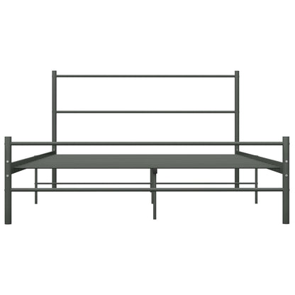 Bed Frame | Grey | Metal | Double | Durable | Bed Frame | Rectangular