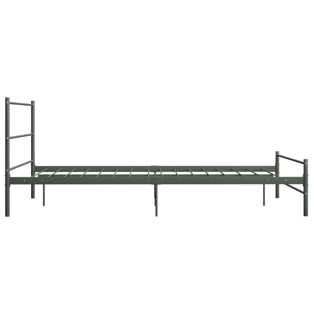 Bed Frame | Grey | Metal | Double | Durable | Bed Frame | Rectangular