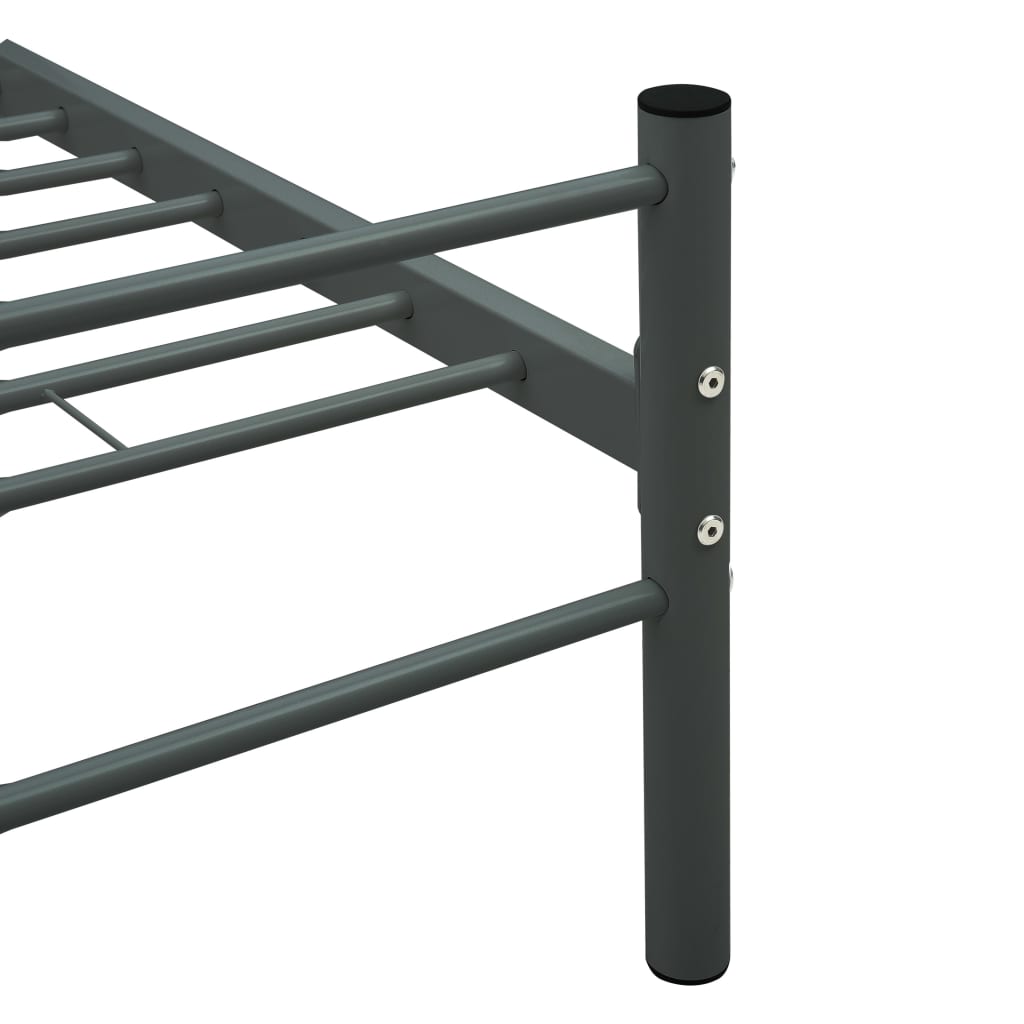Bed Frame | Grey | Metal | Double | Durable | Bed Frame | Rectangular