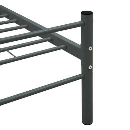 Bed Frame | Grey | Metal | Double | Durable | Bed Frame | Rectangular