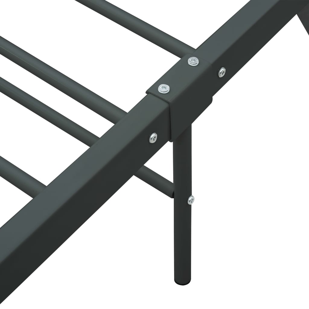 Bed Frame | Grey | Metal | Double | Durable | Bed Frame | Rectangular