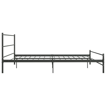 Bed Frame | Grey | Metal | 200x200cm | Durable | Bed Frame | Rectangular