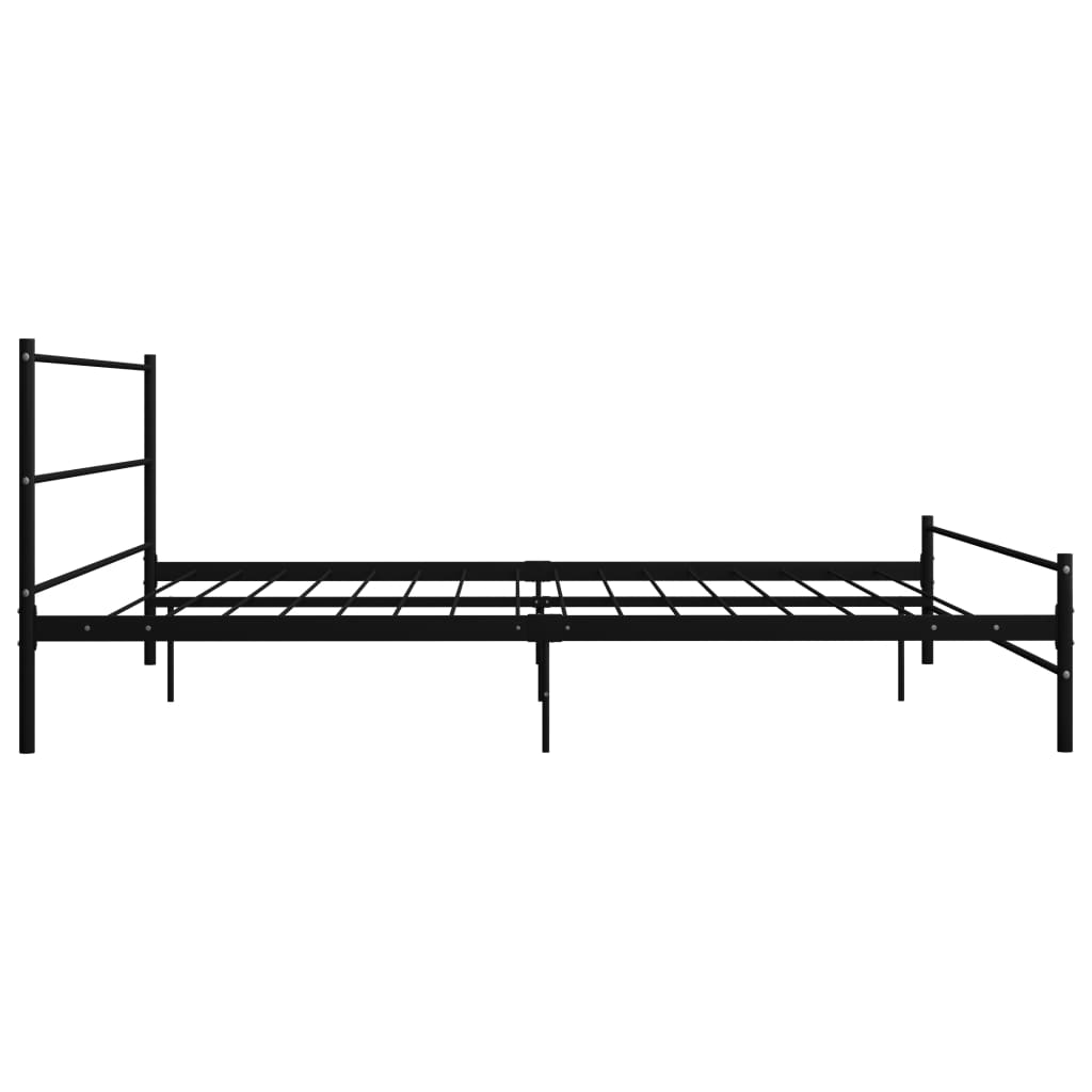 284691 vidaXL Bed Frame without Mattress Black Metal 200x200 cm