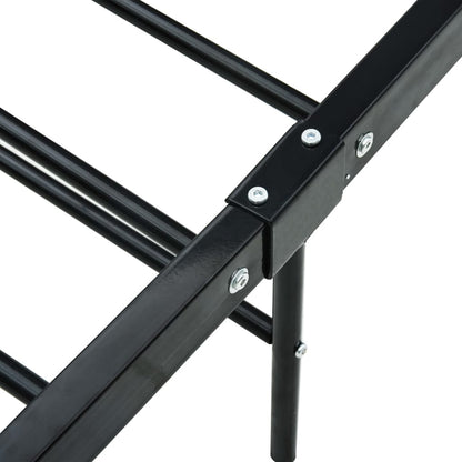 284691 vidaXL Bed Frame without Mattress Black Metal 200x200 cm