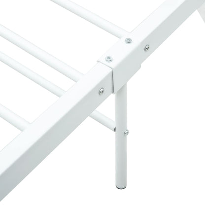 284692 vidaXL Bed Frame without Mattress White Metal 90x200 cm
