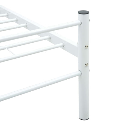 284692 vidaXL Bed Frame without Mattress White Metal 90x200 cm