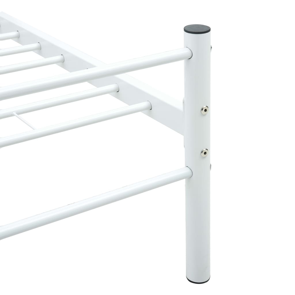 Bed Frame | White | Metal | Double | Durable | Bed Frame | Rectangular