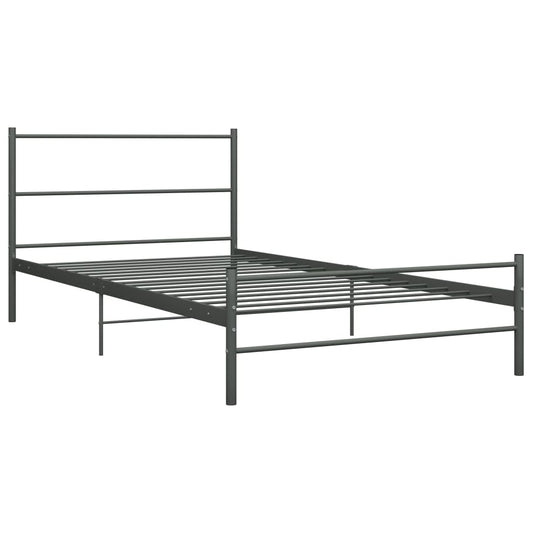 Bed Frame | Grey | Metal | Single | Sturdy | Bed Frame | Rectangular