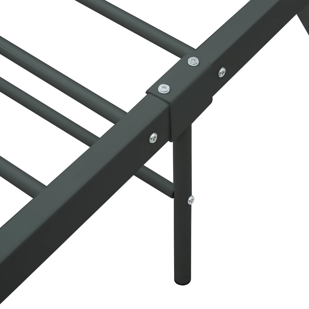 Bed Frame | Grey | Metal | Single | Sturdy | Bed Frame | Rectangular
