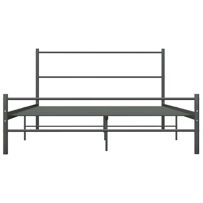 Bed Frame | Grey | Metal | Double | Durable | Bed Frame | Rectangular