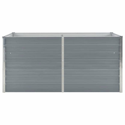 Raised Garden Bed 160x80x45 cm Galvanised Steel Grey