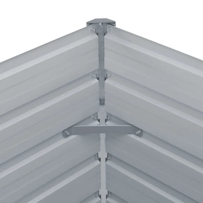 Raised Garden Bed 160x80x45 cm Galvanised Steel Grey