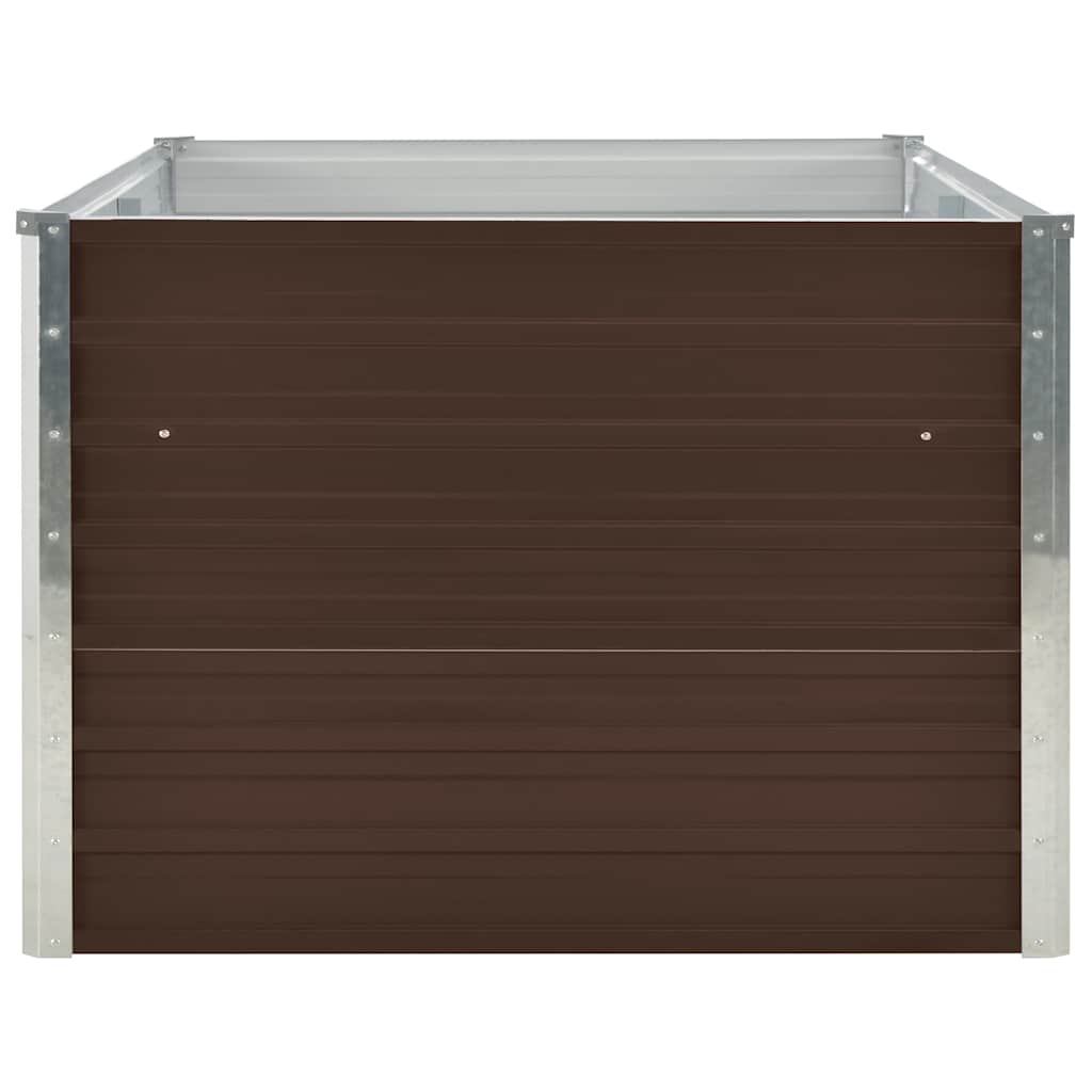 Raised Garden Bed 160x80x45 cm Galvanised Steel Brown