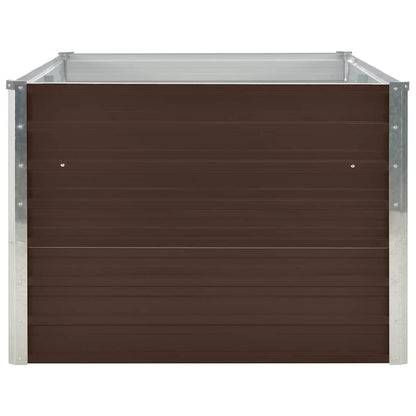 Raised Garden Bed 160x80x45 cm Galvanised Steel Brown