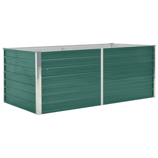 Raised Garden Bed 160x80x45 cm Galvanised Steel Green