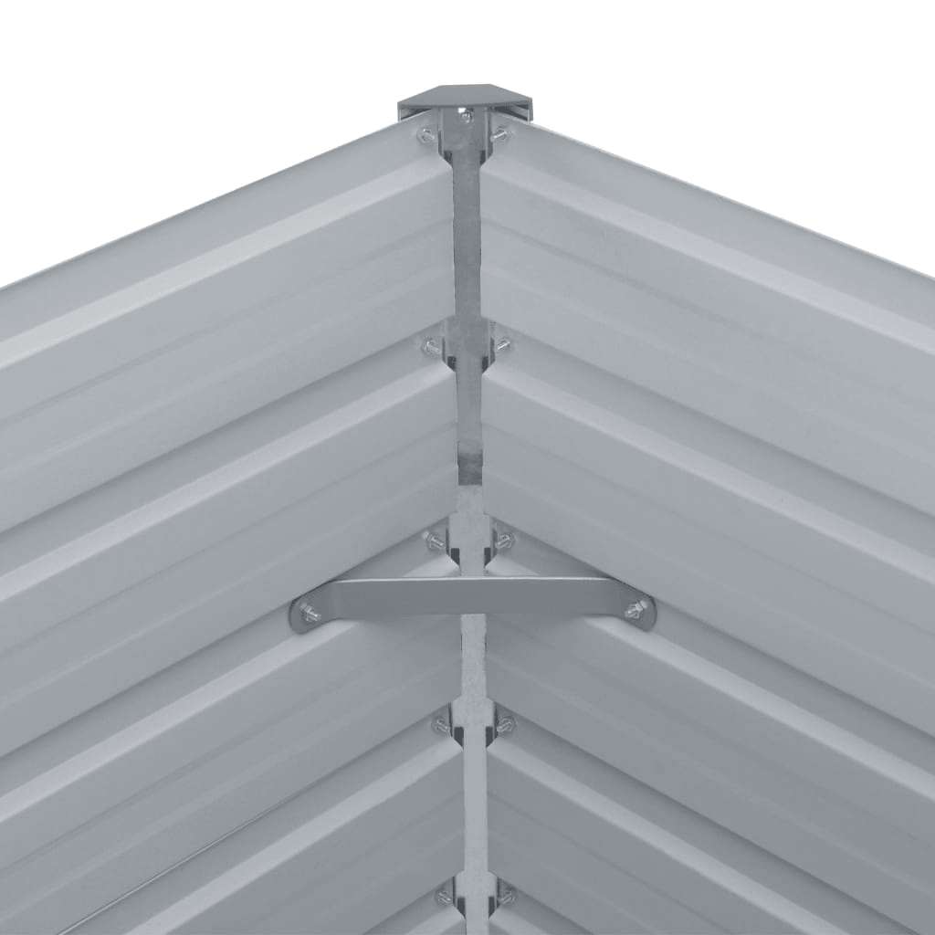 Raised Garden Bed 160x80x45 cm Galvanised Steel Green